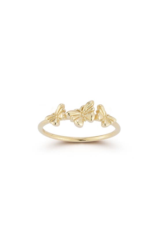 Ember Fine Jewelry Butterfly Band Ring In 14k Gold
