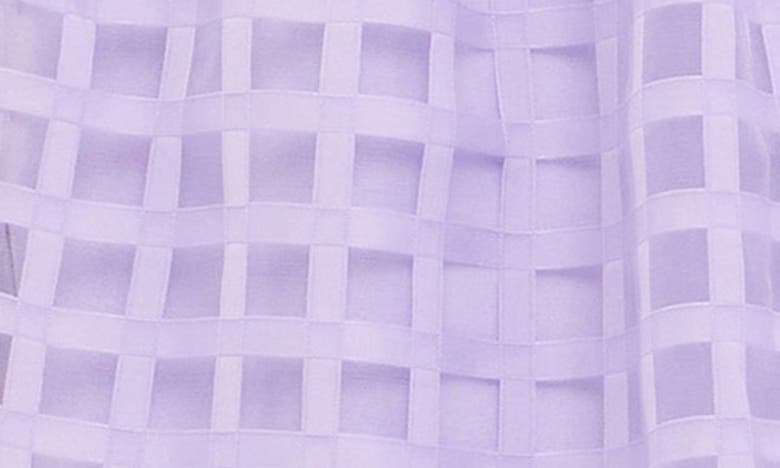 ENGLISH FACTORY ENGLISH FACTORY GRIDDED PUFF SLEEVE DRESS 
