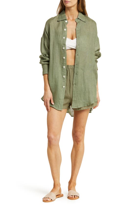 VITAMIN A VITAMIN A® TALLOWS LINEN COVER-UP SHORTS