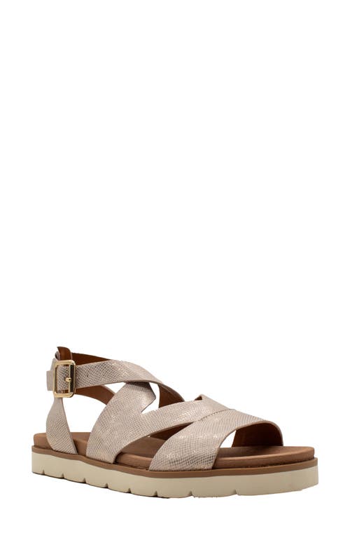 S'mores Ankle Strap Sandal in Champagne
