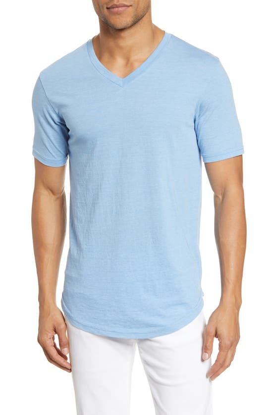 Goodlife Tri-blend Scallop V-neck T-shirt In Blue Bell