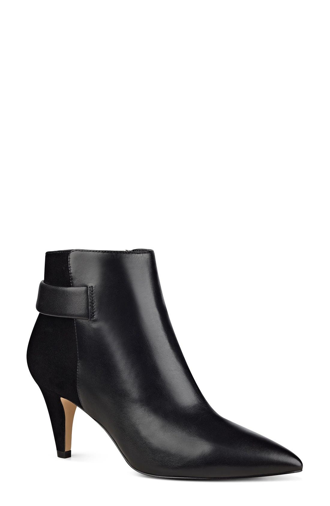 nine west front pointy toe booties