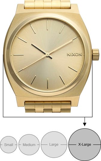 Nixon time tracker on sale gold