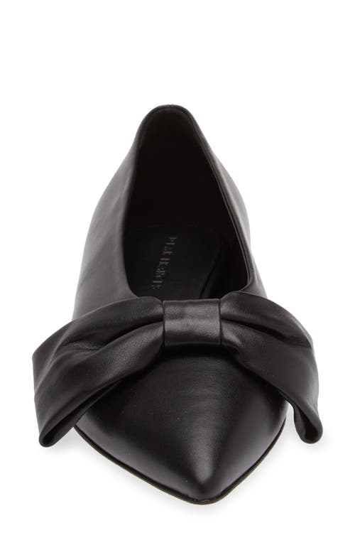 Shop Dear Frances Bow Pointed Toe Flat In Black