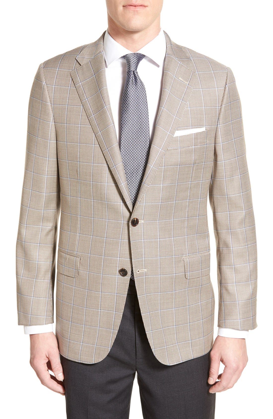 Hickey Freeman Classic Fit Windowpane Wool Sport Coat | Nordstrom