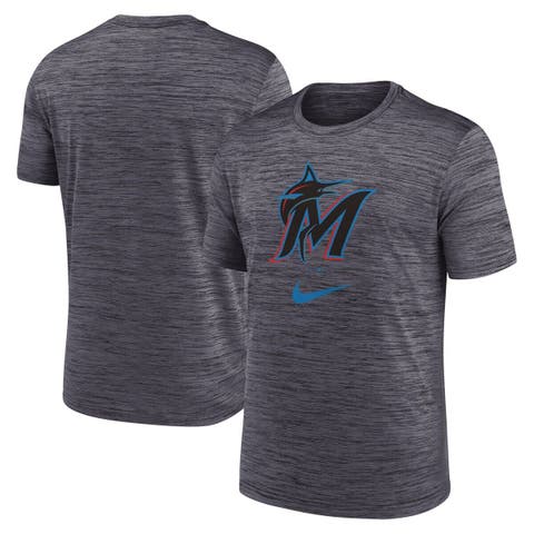 Miami Marlins Nike Authentic Collection Velocity Practice Performance  T-Shirt - Blue