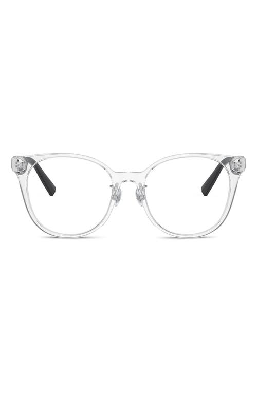 Tiffany & Co. Phantos 53mm Round Optical Glasses in Crystal at Nordstrom