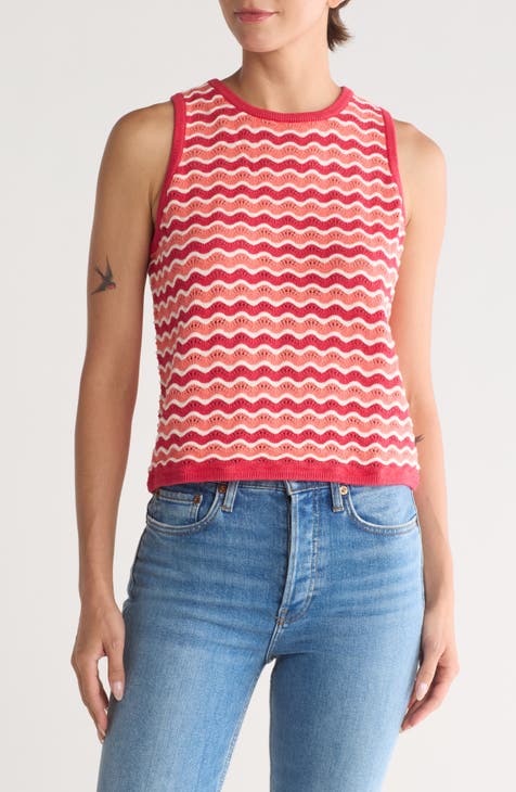 Fay Scalloped Stitch Sweater Tank