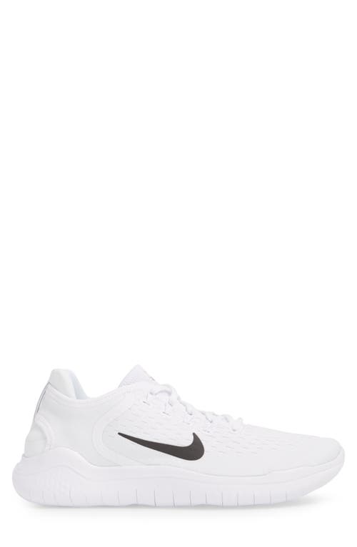 Shop Nike Free Rn 2018 Running Shoe In White/black