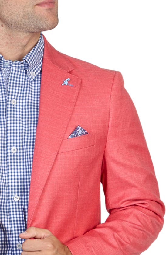 Tailorbyrd Cross Dyed Solid Sport Coat In Chili Pepper