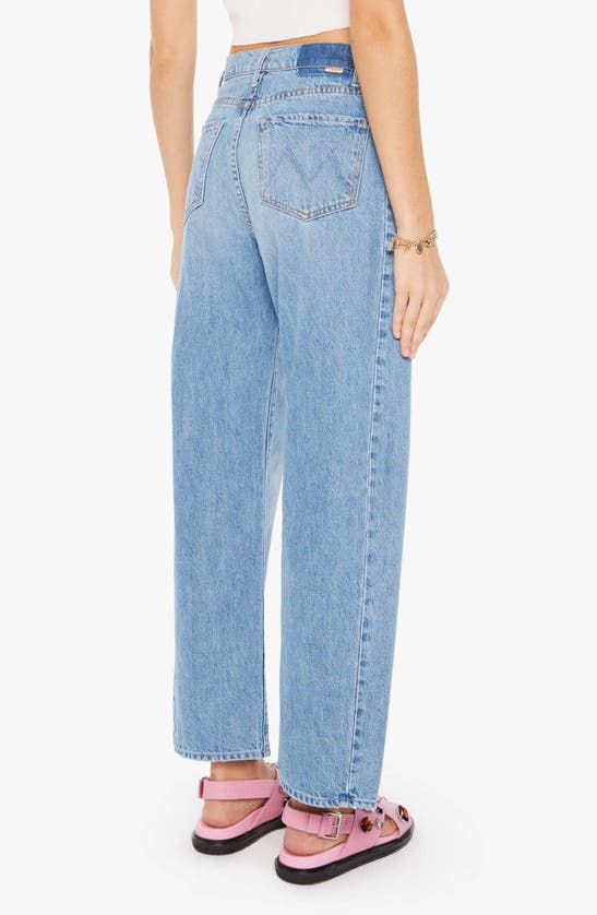 Shop Mother The Half Pipe Flood High Waist Barrel Jeans In Material Girl