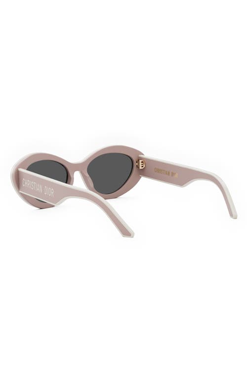 Shop Dior 'pacific B1u 53mm Butterfly Sunglasses In Shiny Pink/smoke