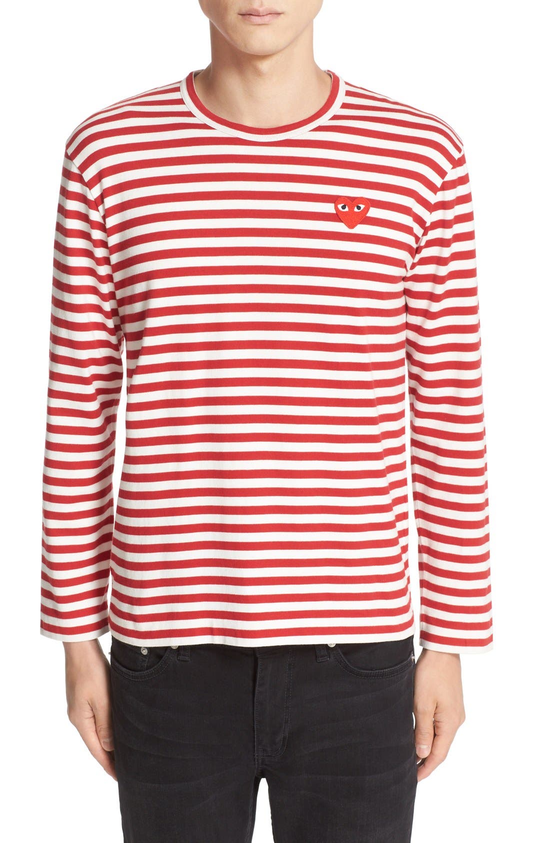 COMME DES GARÃONS SHIRT - Cotton Striped Shirt