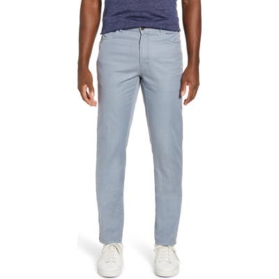 Faherty Del Mar Cotton Twill Pants, Grey