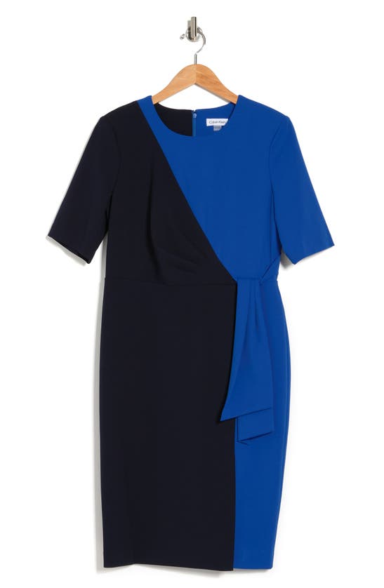 Buy Calvin Klein women colorblock mini dress blue black Online
