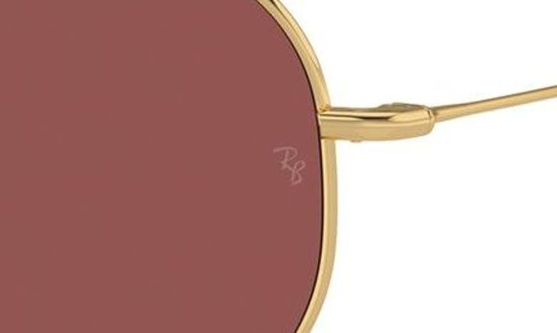 Ray Ban Reverse 62mm Oversize Aviator Sunglasses In Dark Violet