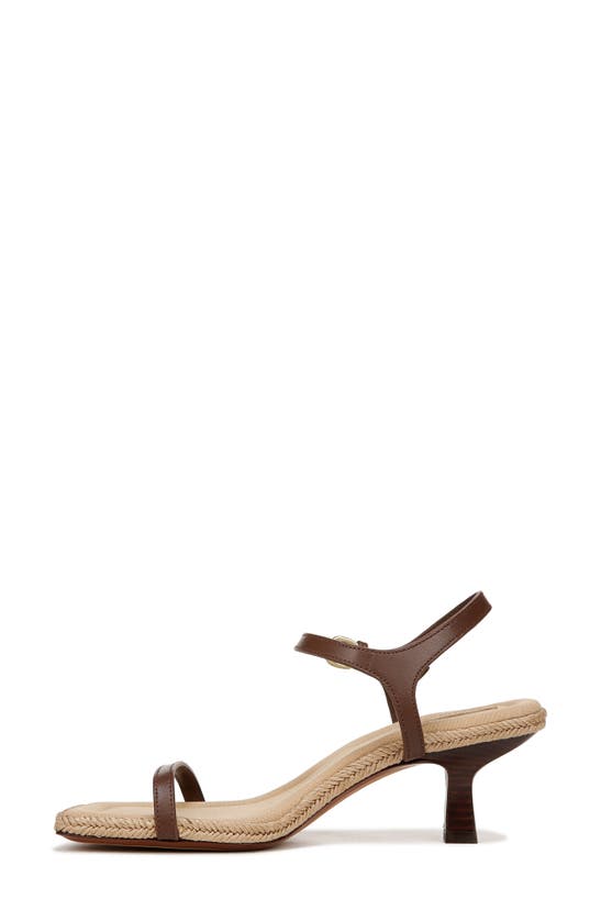 Shop Vince Coco Ankle Strap Espadrille Kitten Heel Sandal In Maple Wood