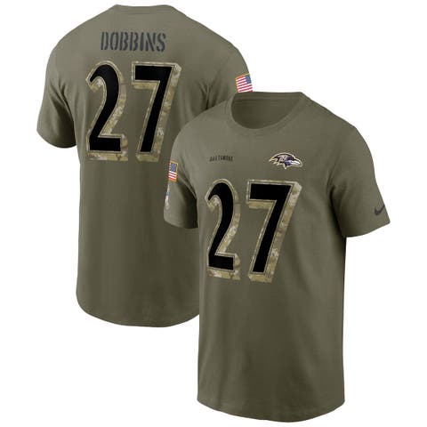 J.K. Dobbins Baltimore Ravens Majestic Threads Name & Number Tri