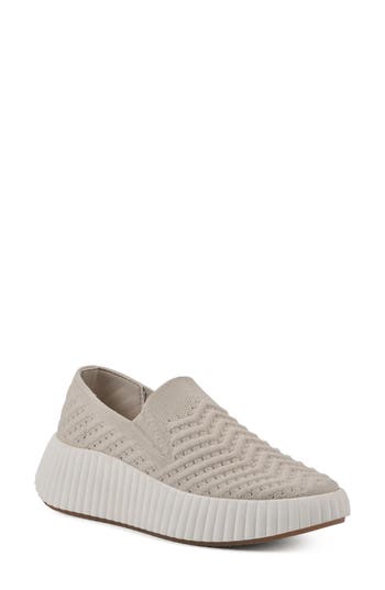 Shop White Mountain Footwear Dyno Knit Sneaker In Taupe/fabric