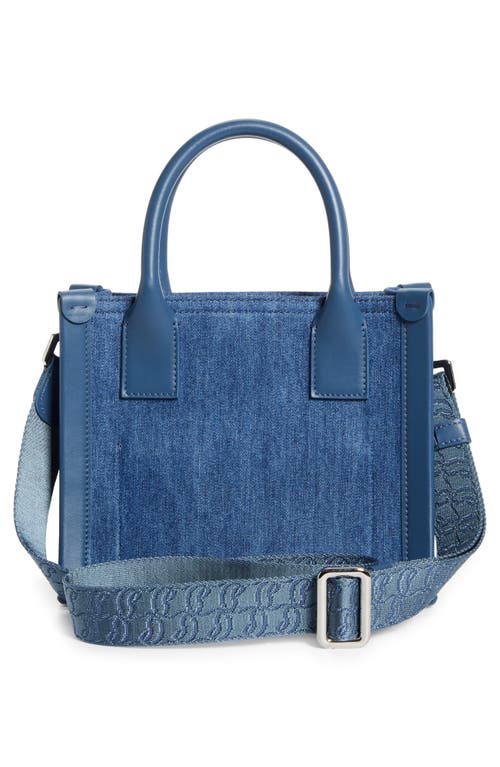 Shop Christian Louboutin Mini By My Side Denim Tote In 4232 Blue/jeans/blue