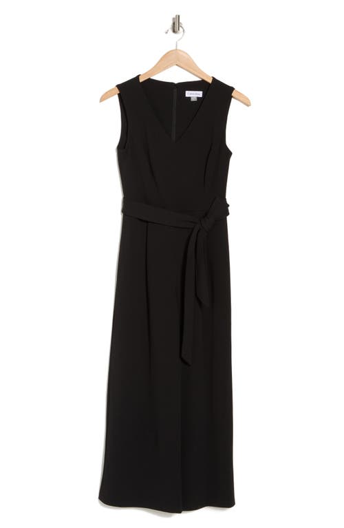 Shop Calvin Klein V-neck Jumpsuit In Black