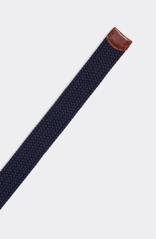 Shop Vineyard Vines Kids' Woven Belt In Nautical Navy