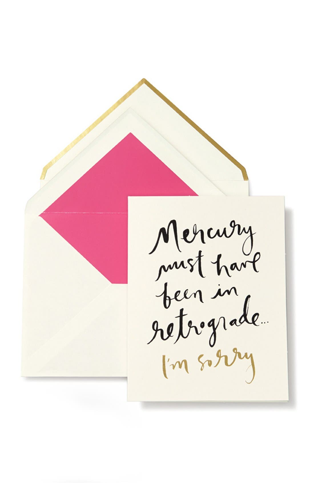 kate spade new york 'mercury retrograde I'm sorry' greeting card
