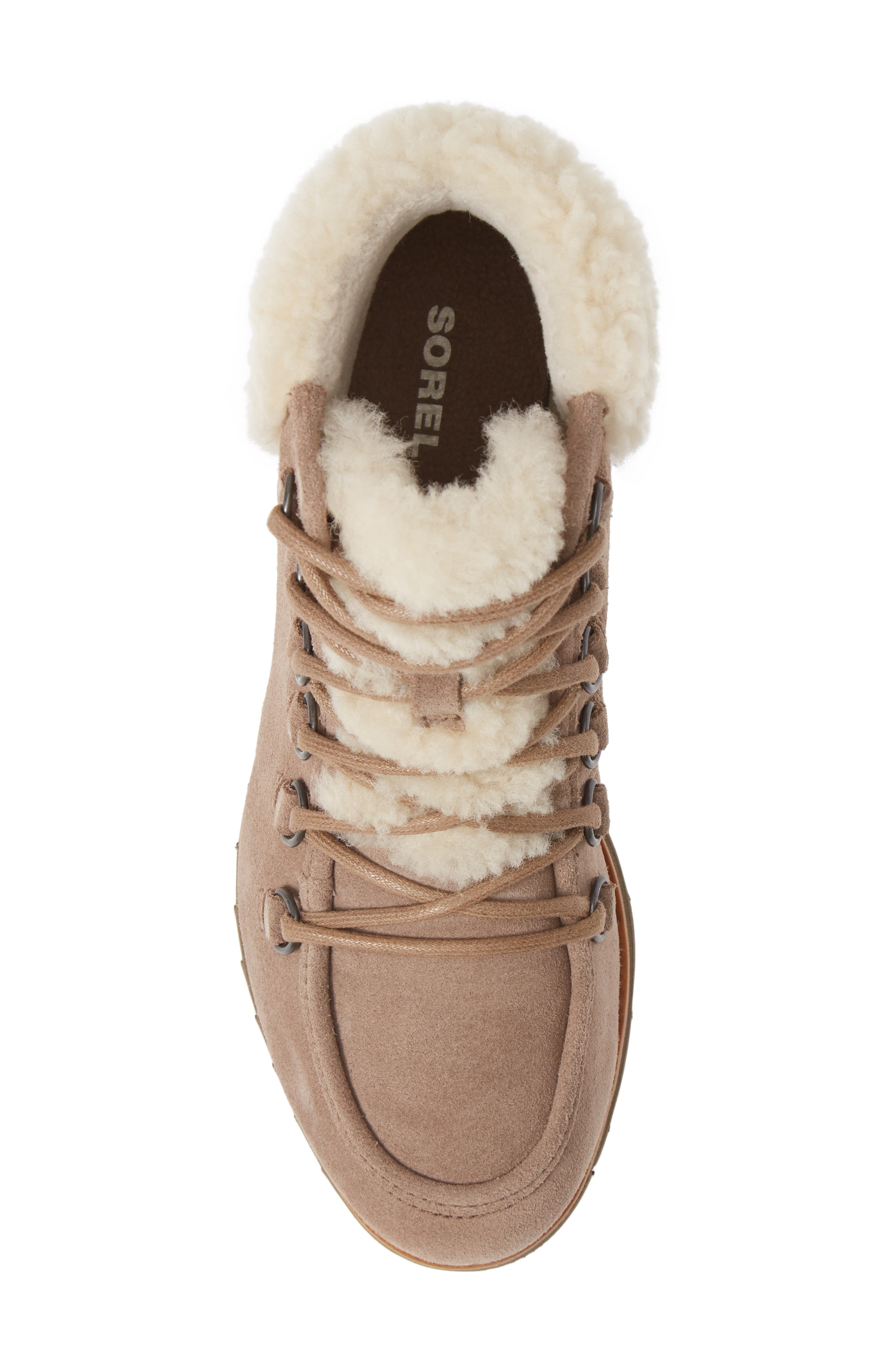 sorel harlow genuine shearling bootie