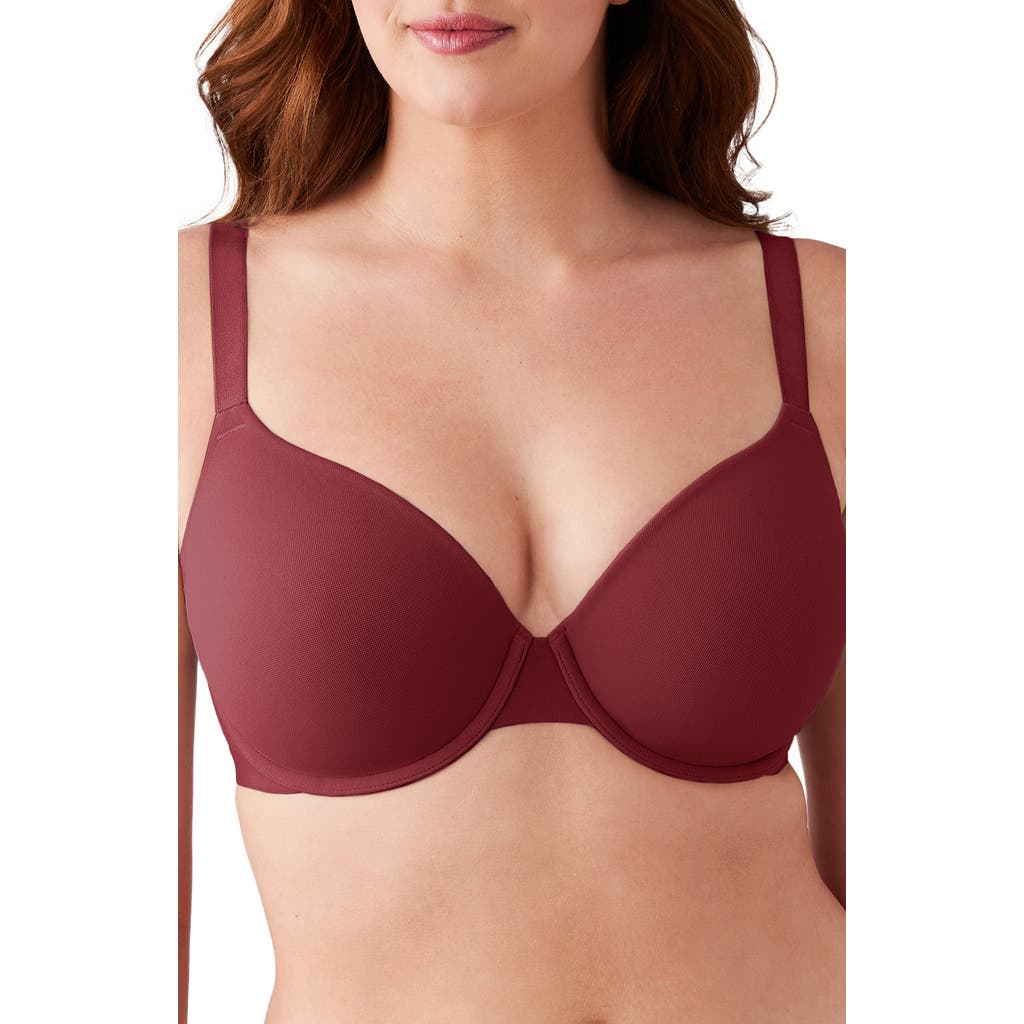 Wacoal Shape Revelation Shallow Top T-Shirt Bra in Cordovan
