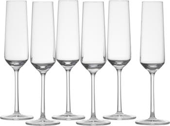 Zwiesel Glass Schott Zwiesel Pure Set of 6 Champagne Flutes