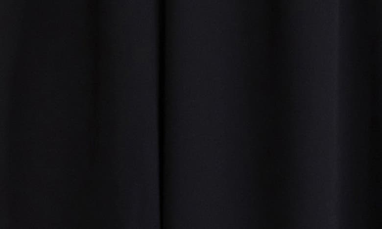 Shop Estelle Illusion Neck Chiffon Midi Dress In Black
