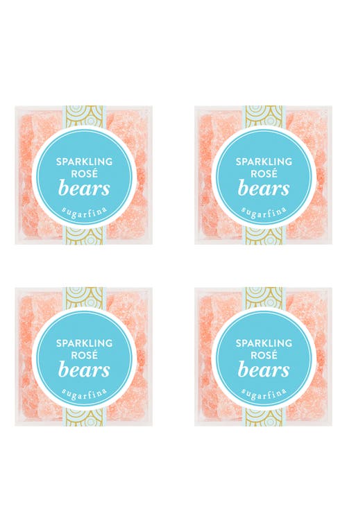 sugarfina Sparkling Rosé Bears Set of 4 Candy Cubes in Red at Nordstrom