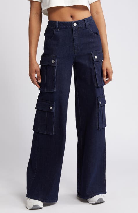 Wideleg cargo jeans - Woman