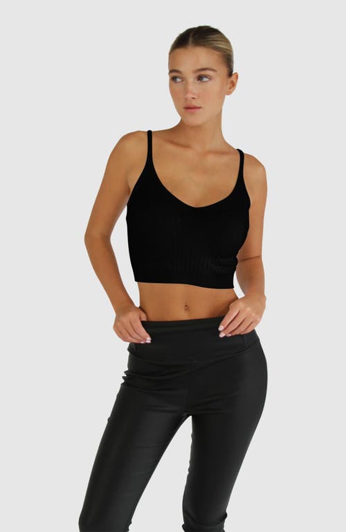Belle & Bloom All I Need Knit Crop In Black