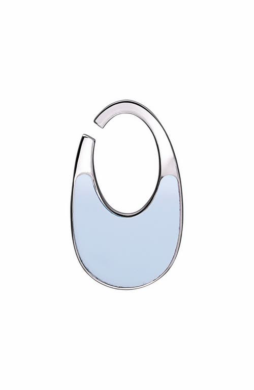Coperni Large Semi Swipe Single Earring in Blue Translucent Blutrac