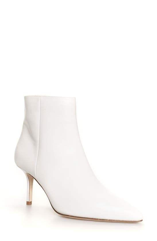 L Agence Aimee Pointed Toe Bootie In White
