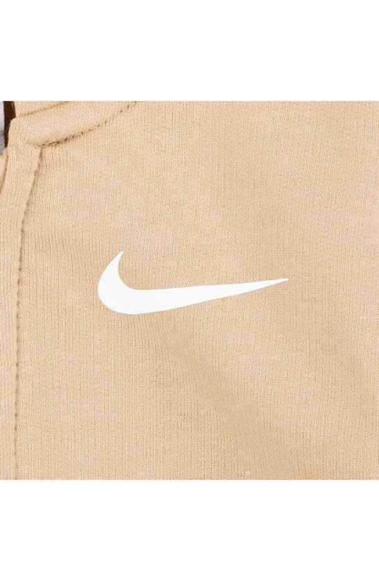 Shop Nike Hooded French Terry Romper In Hemp