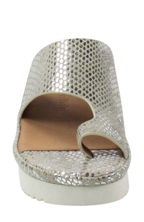 Shop L'amour Des Pieds Ahlina Platform Sandal In Silver/gold