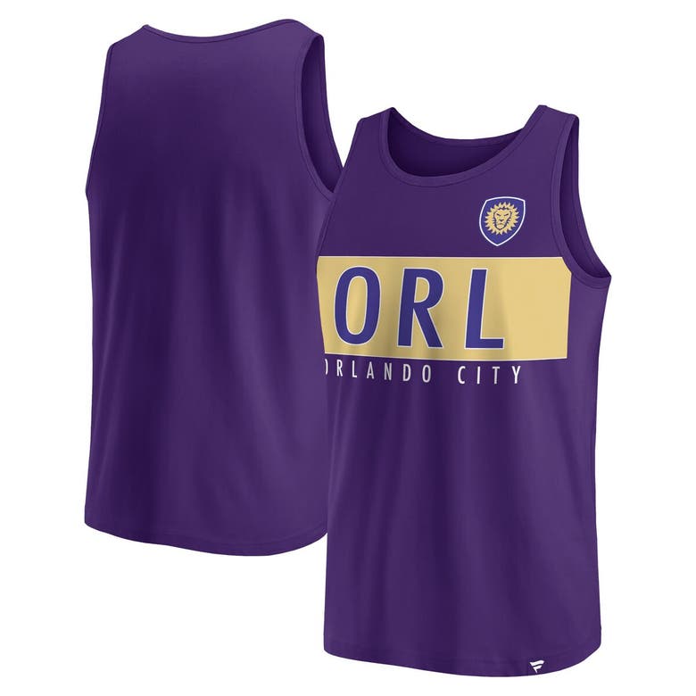Fanatics Branded Purple Orlando City Sc Run Angle Tank Top