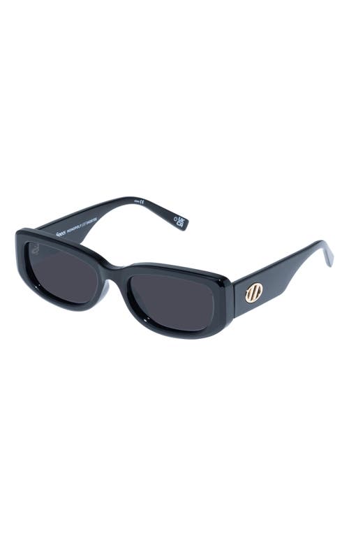 Shop Le Specs Monopoly 55mm Rectangular Sunglasses In Black