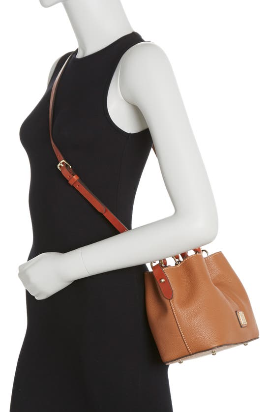 Dooney & Bourke Mini Barlow Convertible Leather Top Handle Bag In Caramel
