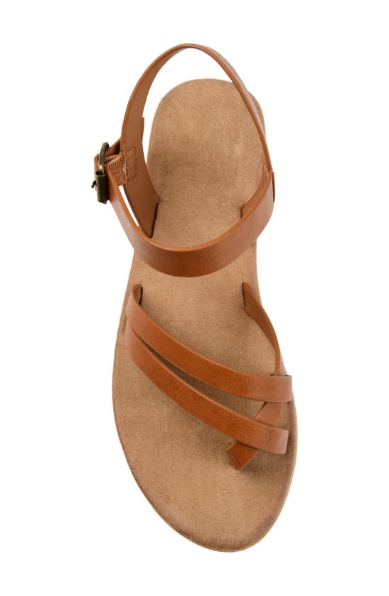 Journee Vasek Strappy Flat Sandal In Tan