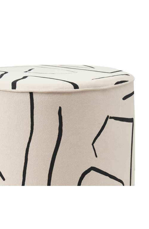 Shop Renwil Rachelle Stool In Cream Base/black Lines