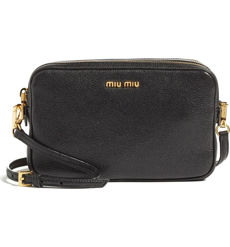 Miu Miu 'Madras' Goatskin Leather Crossbody Bag | Nordstrom