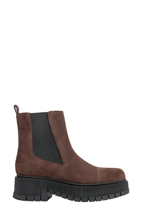 Shop Marc Fisher Ltd Bermuda Lug Sole Chelsea Boot In Dark Brown