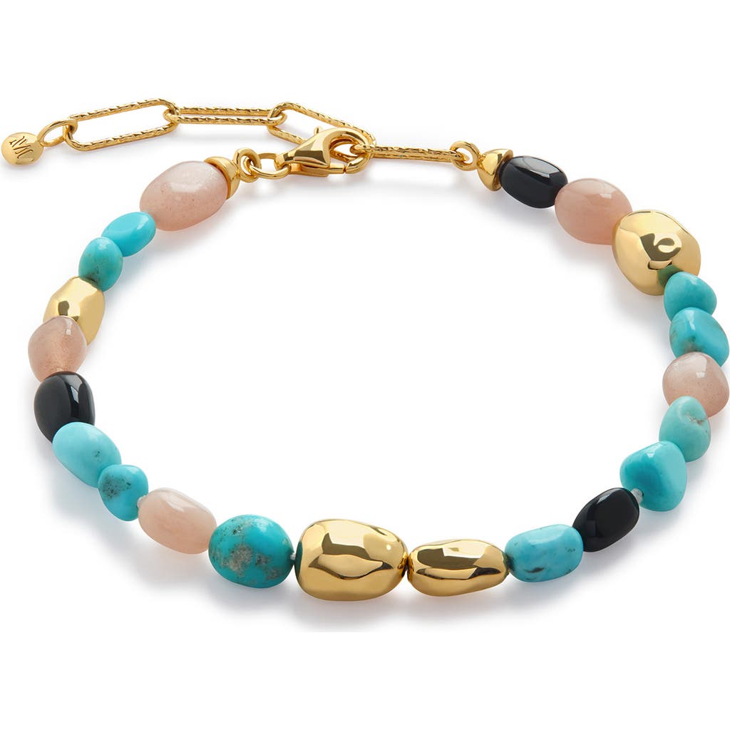 Monica Vinader Beaded Stone Bracelet In Multi