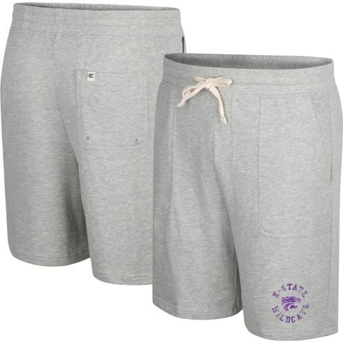 Men's Colosseum Heather Gray Kansas State Wildcats Love To Hear This Terry Shorts