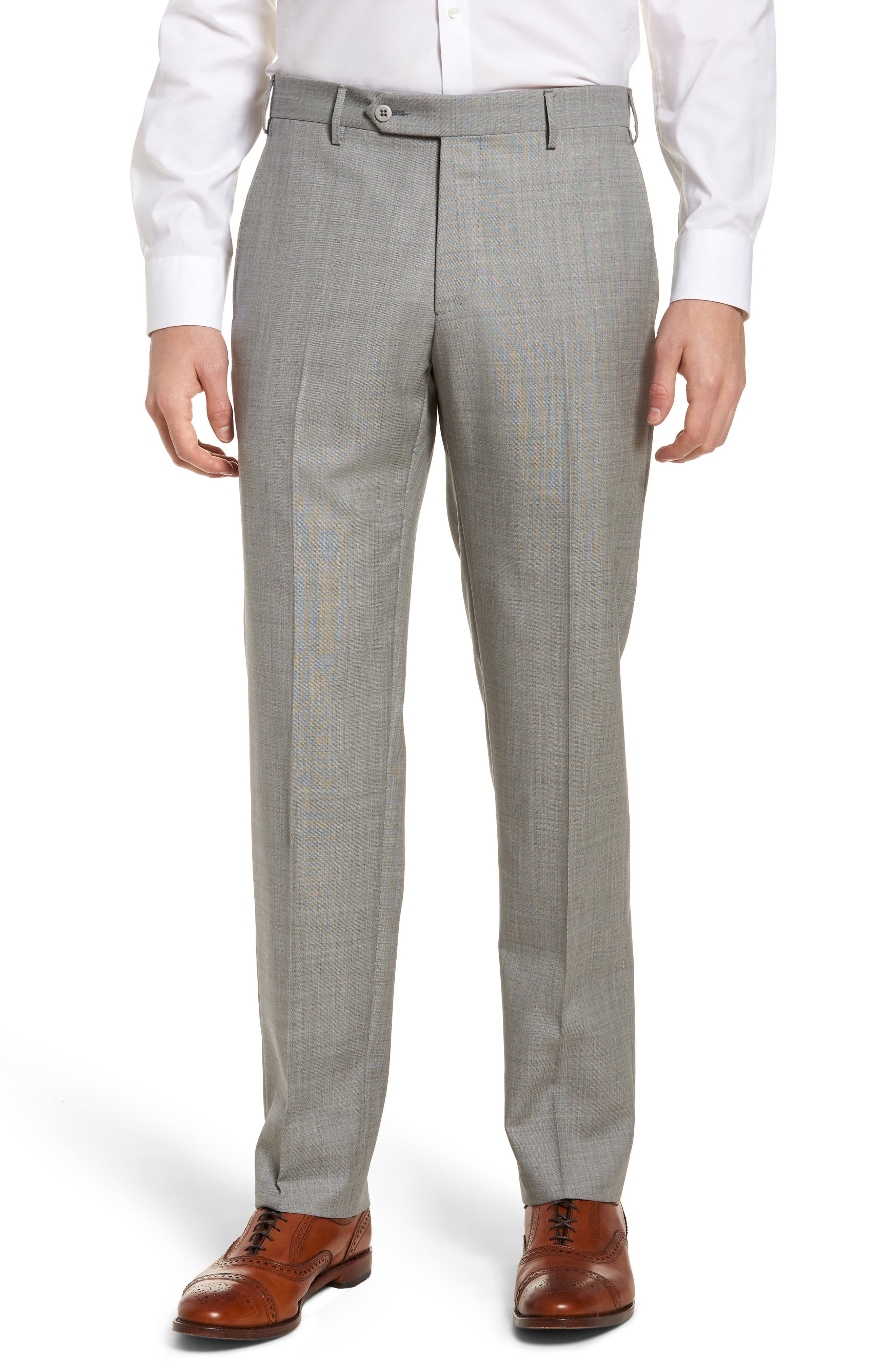 grey suit trousers