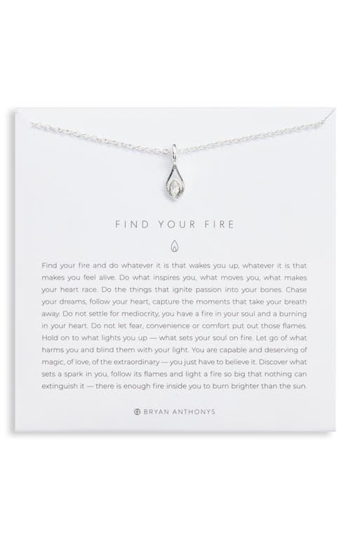 Bryan Anthonys Find Your Fire Pendant Necklace in Silver