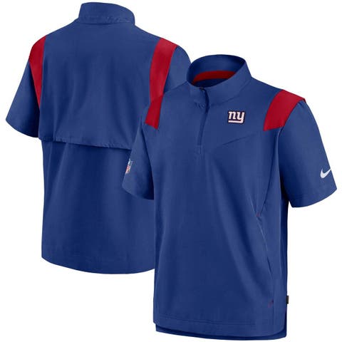 Men's Nike Royal New York Giants Sideline Half-Zip UV Performance Jacket